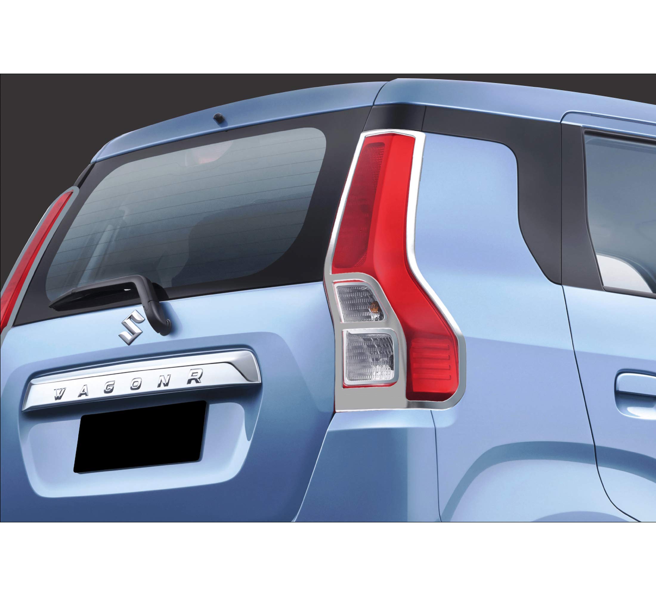 Chrome Finish Tail Lamp Garnish for Maruti Suzuki Wagon R 2019